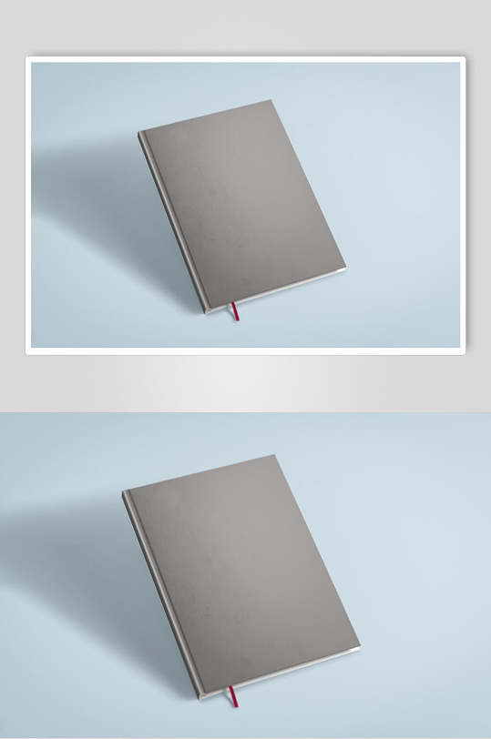 灰色封面画册样机贴图效果图