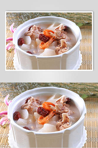 萝卜猪骨砂锅煲高清图片
