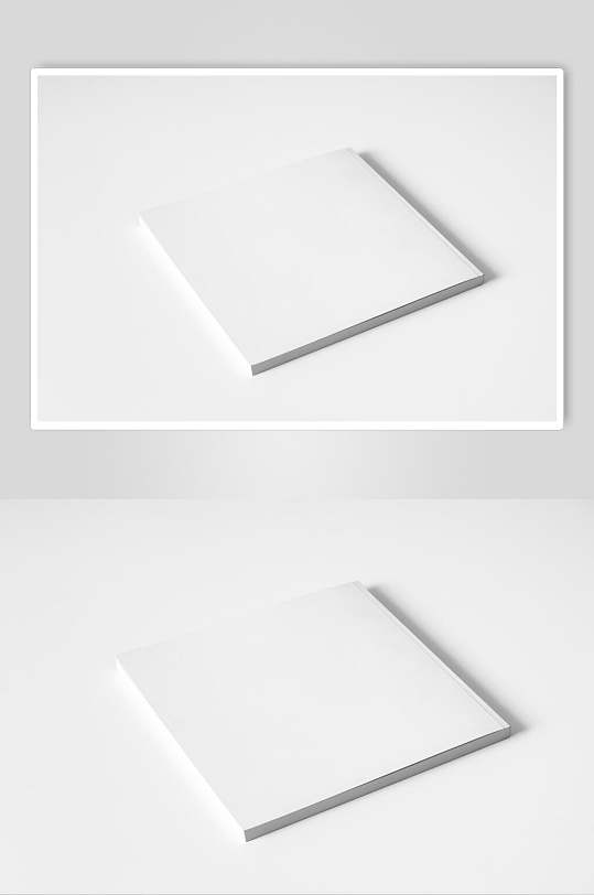 方形画册效果图白色简约样机