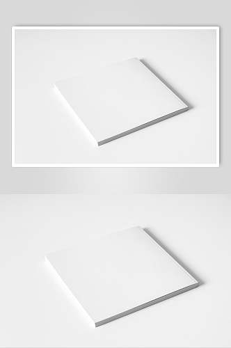 方形画册效果图白色简约样机