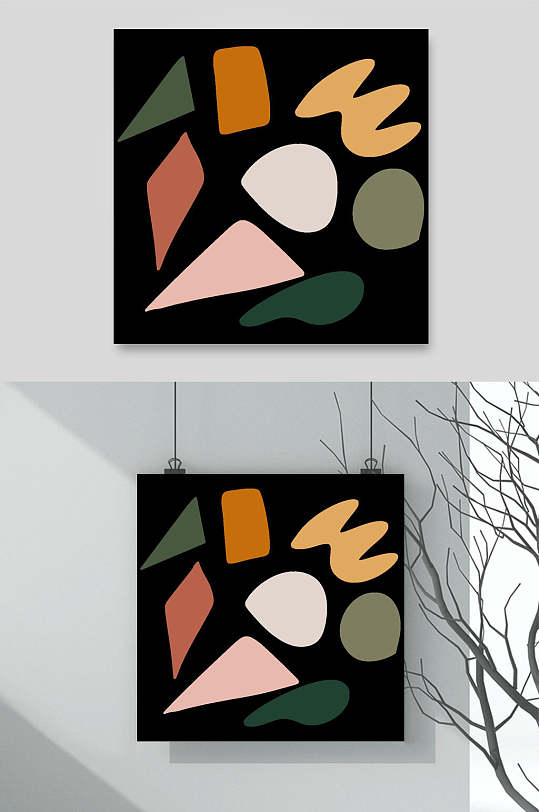 黑底图形设计元素素材