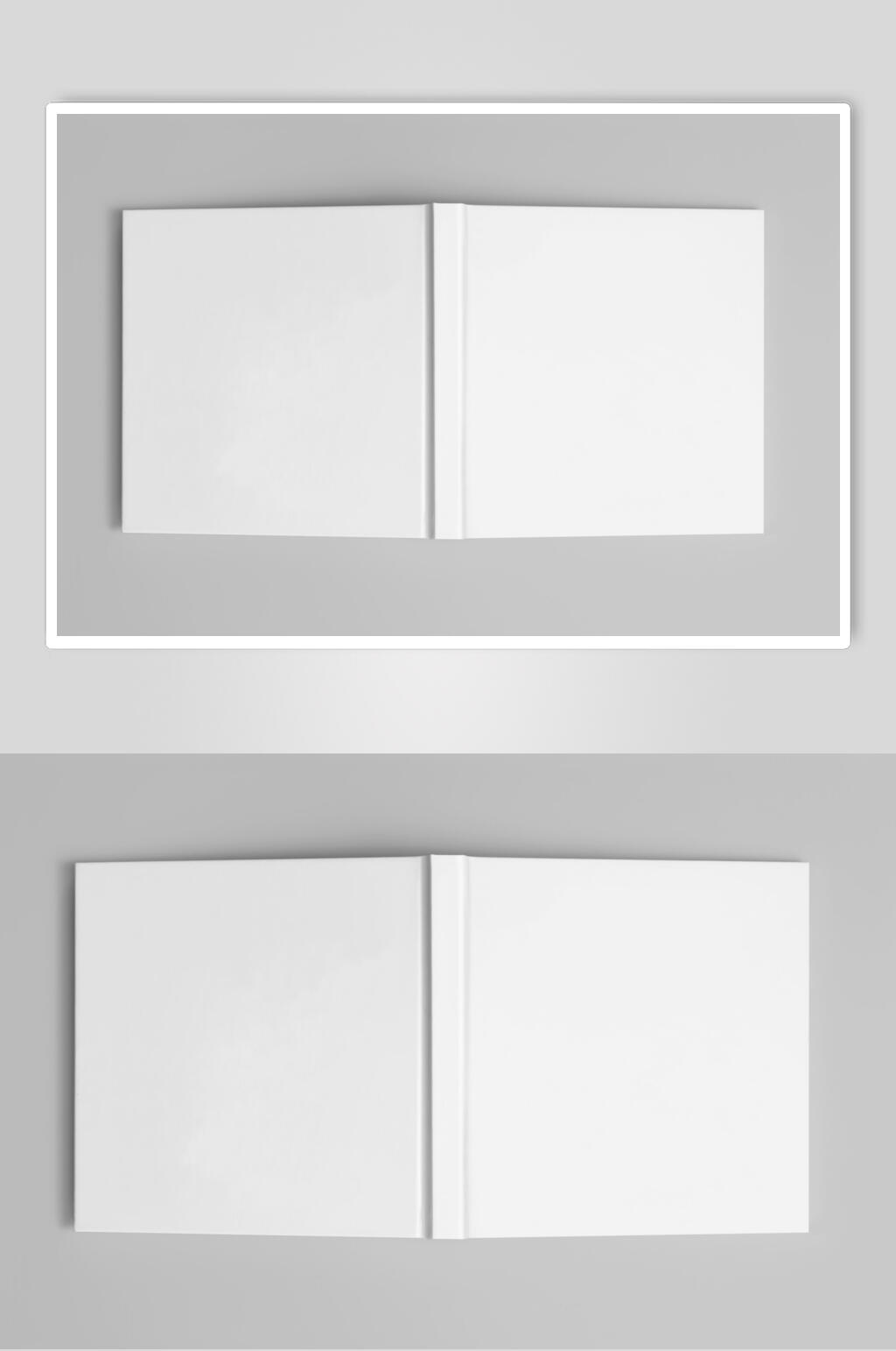 空白方形画册样机效果图素材