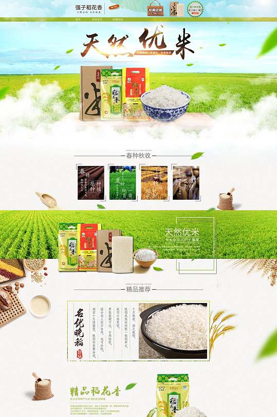 天然大米电商首页设计