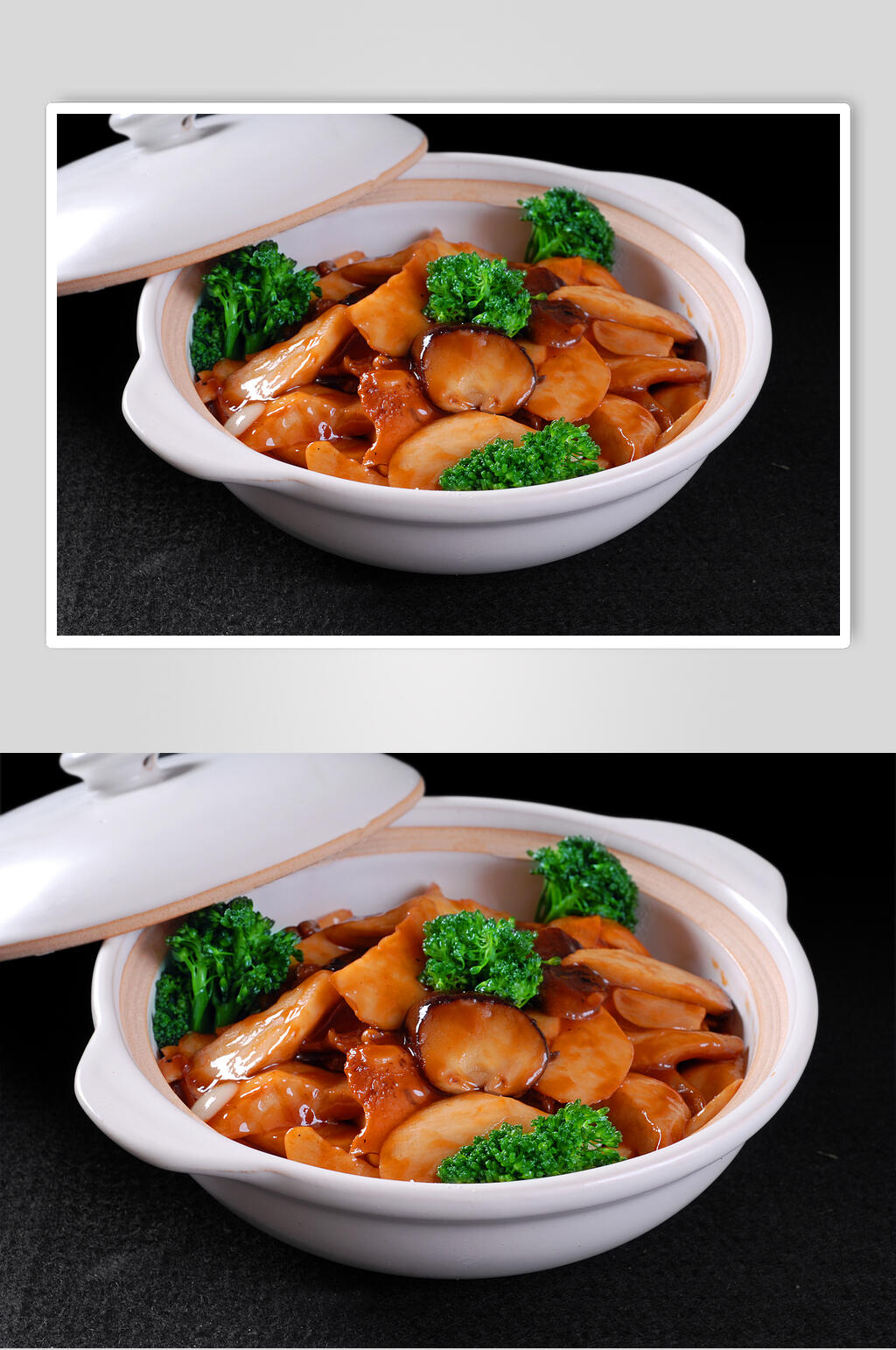 野生菌香石锅煲高清图片素材