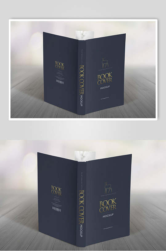 封面精装书籍画册样机效果图-众图网