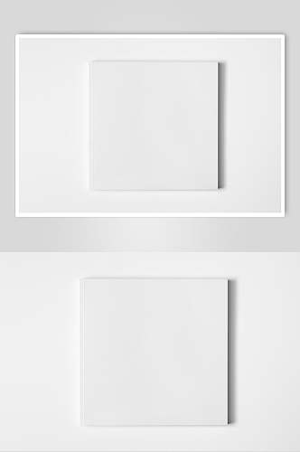 白色封面方形画册效果图
