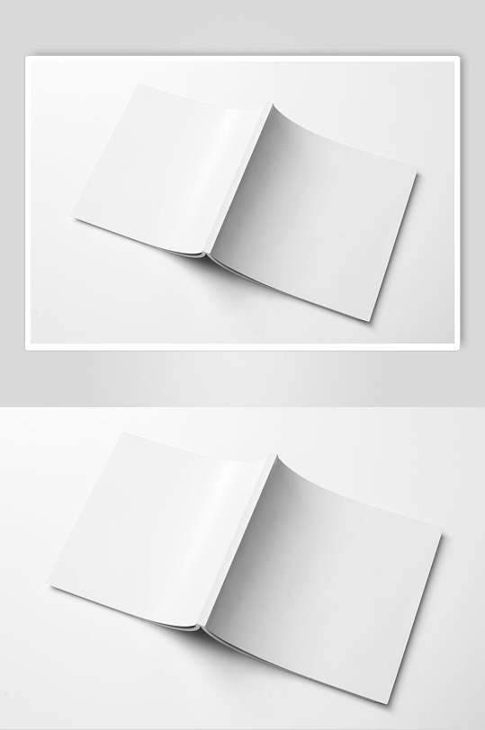 封面对折页方形画册效果图