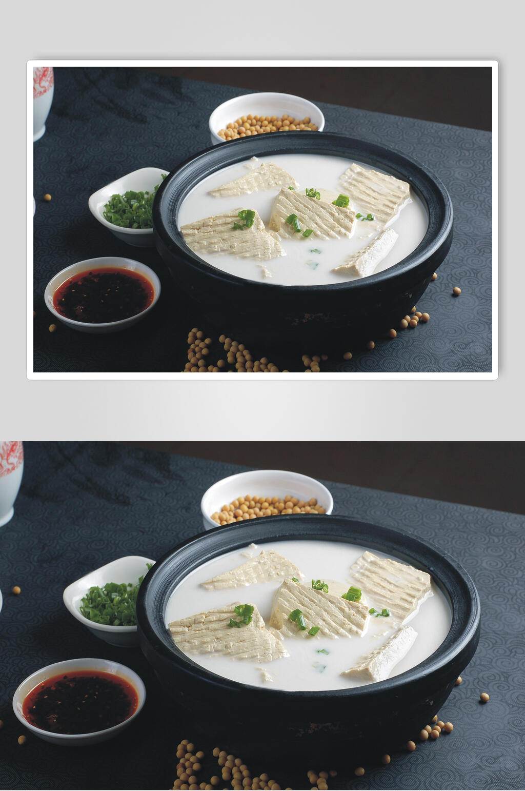 小葱石锅豆花高清图片素材