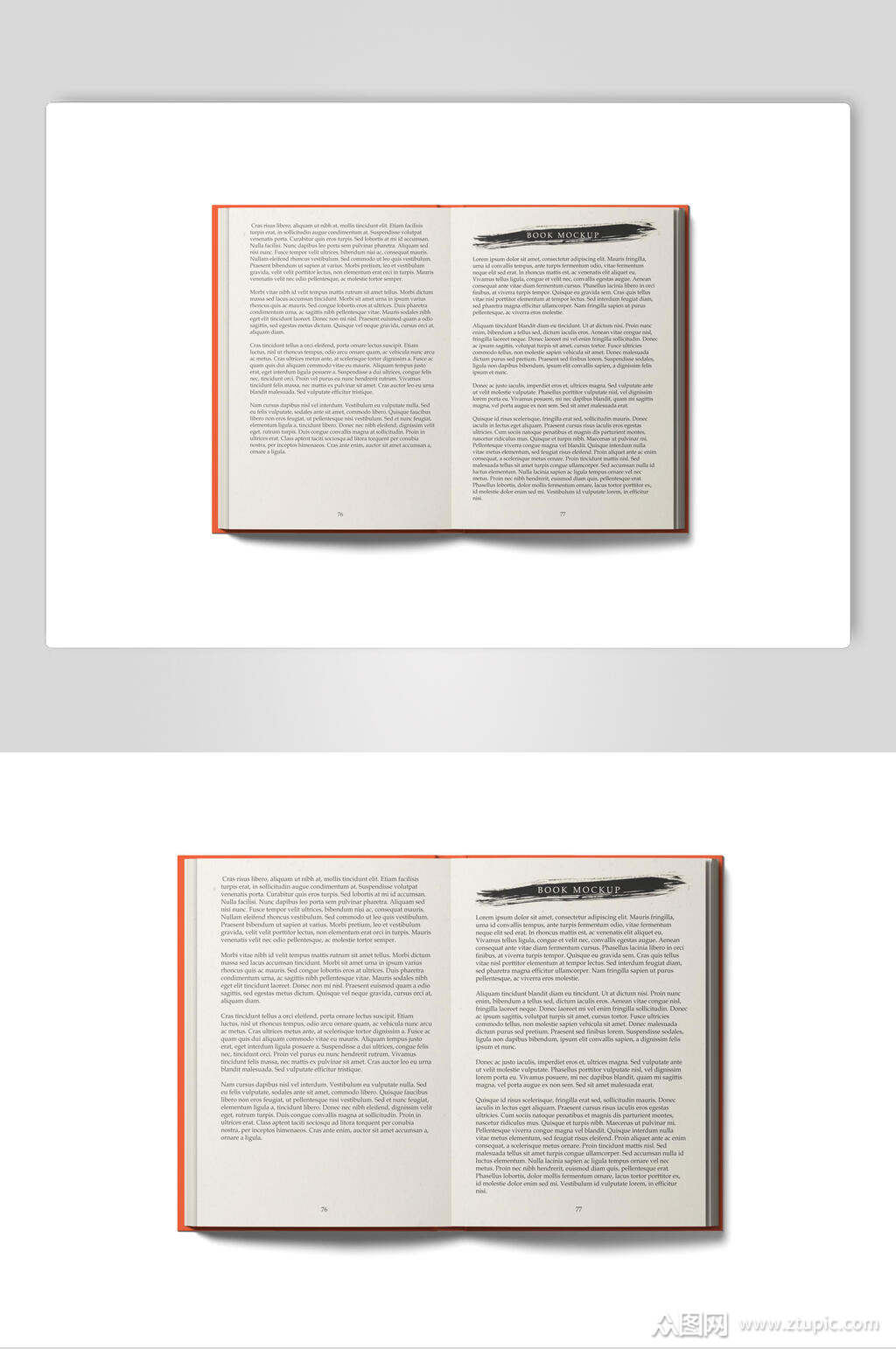 内页书本精装书籍画册样机效果图