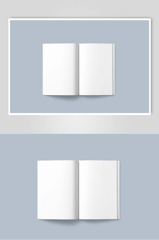 白色封面画册样机贴图效果图-众图网