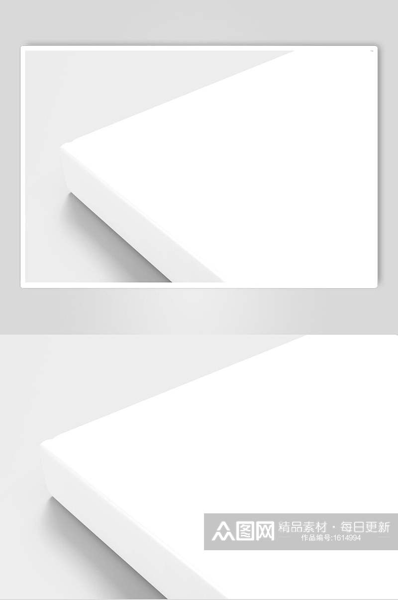 纯白色封面画册样机贴图效果图素材