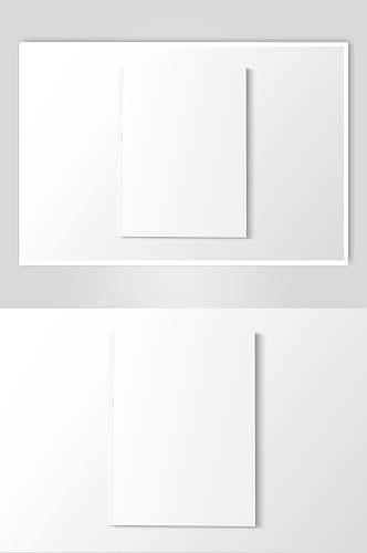纯白色封面画册样机贴图效果图
