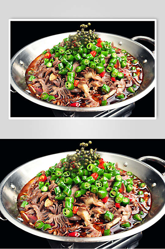 干锅鸡飘香鸡杂高清图片