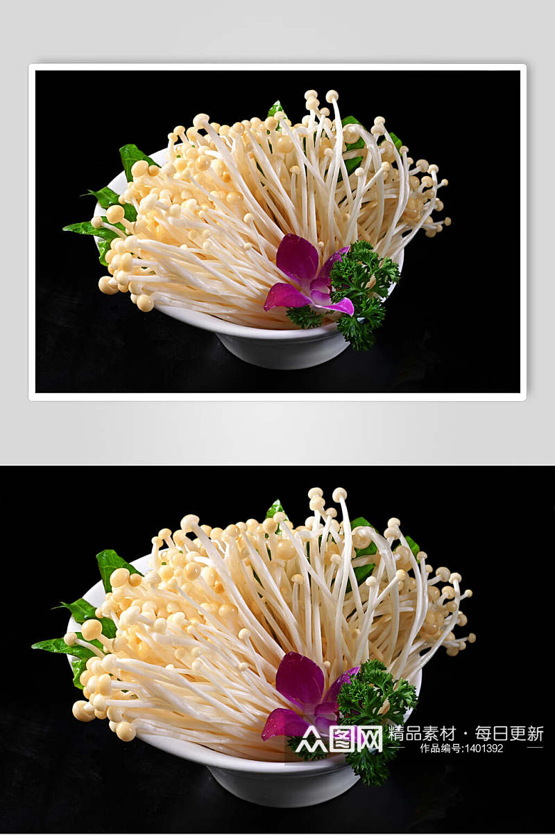 菌类菜品摆盘高清图片素材