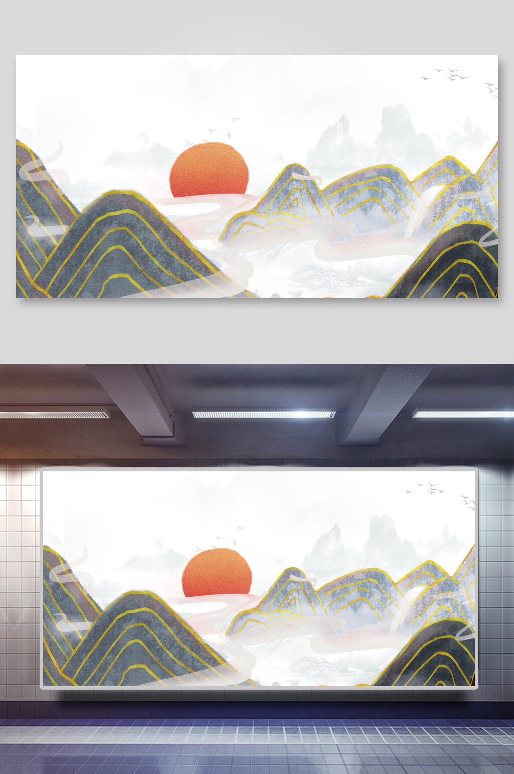 大气高级中式背景素材素材