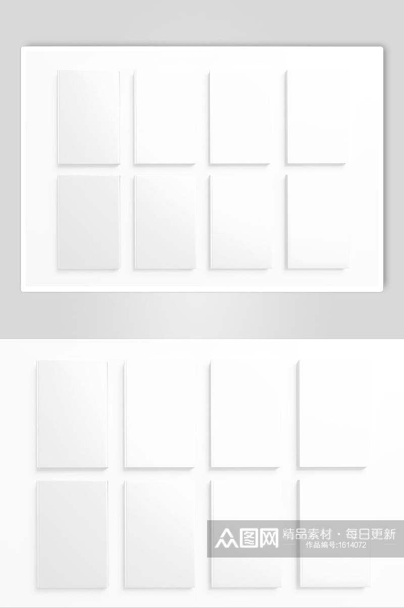 白色画册样机贴图效果图素材