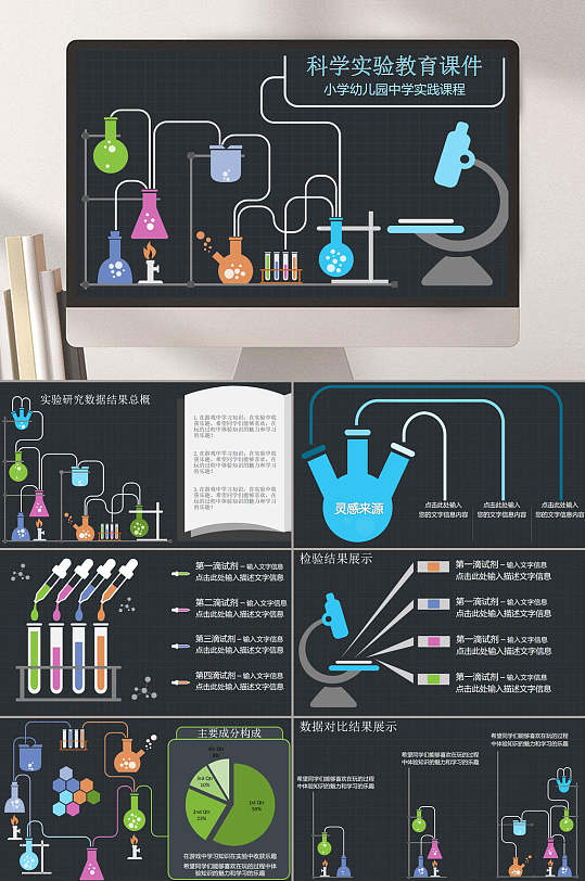 科学实验教育课件ppt模板