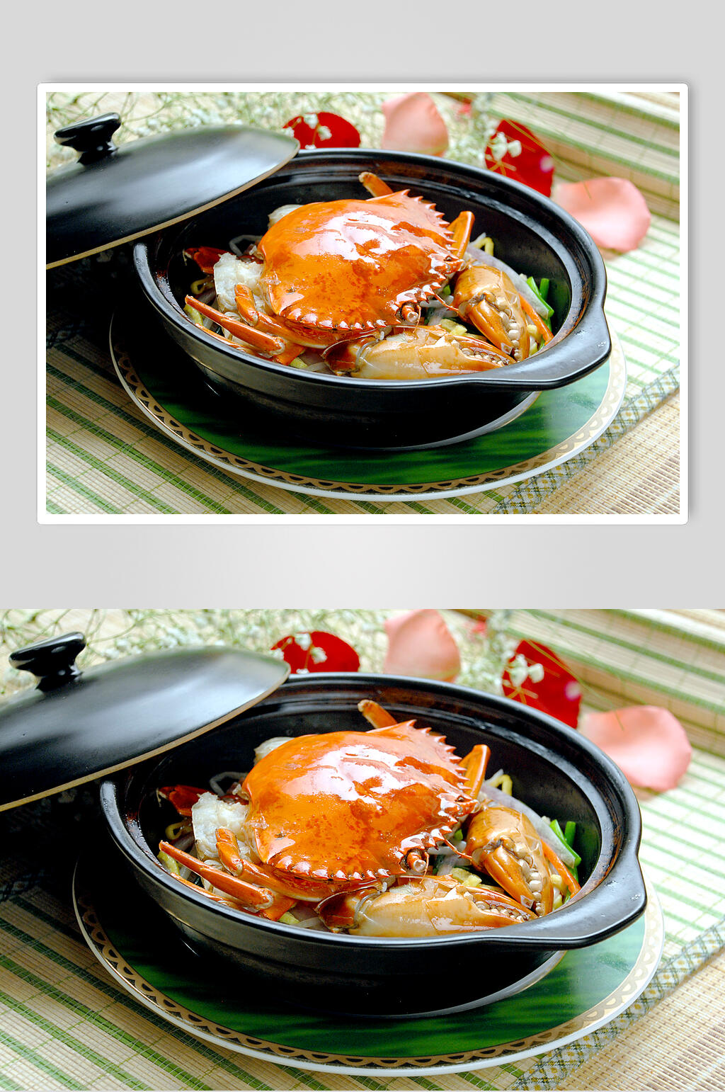 西湖特色肉蟹煲高清图片素材