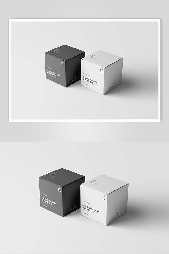 黑白盒子组合样机效果图