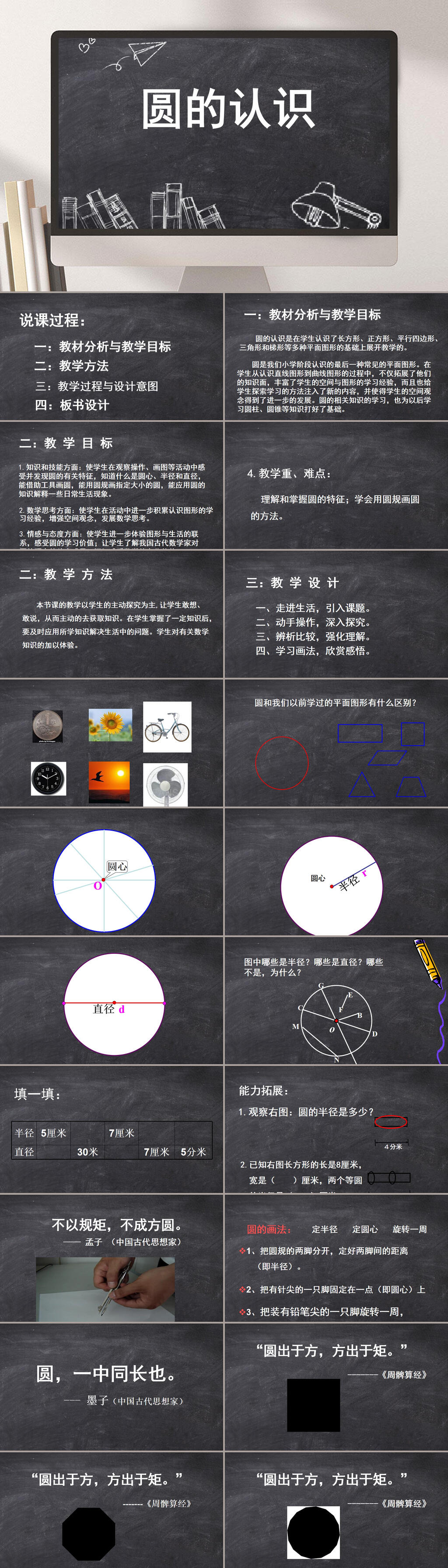 圆的认识小学数学课件PPT素材