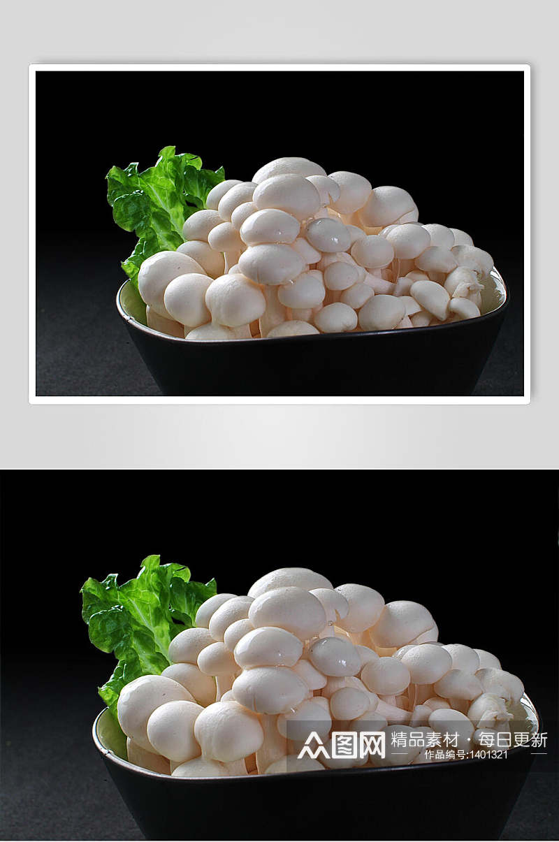 菇类美食摆盘高清图片素材