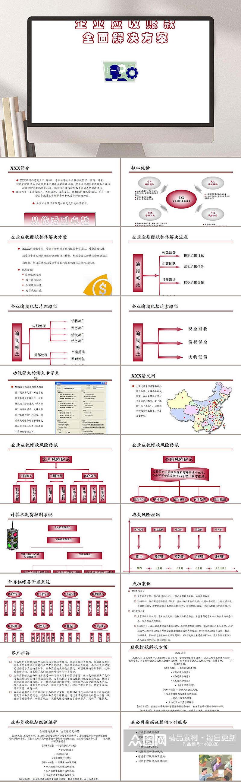 企业应收账款全面解决方案PPT模板素材