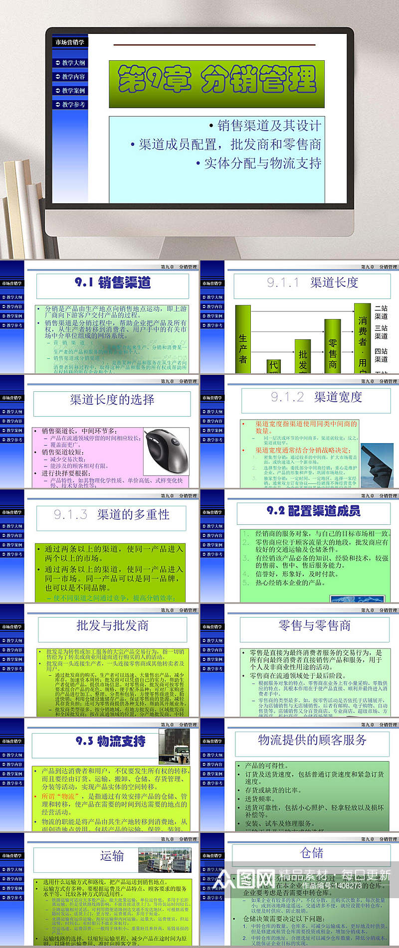 分销管理PPT模板素材