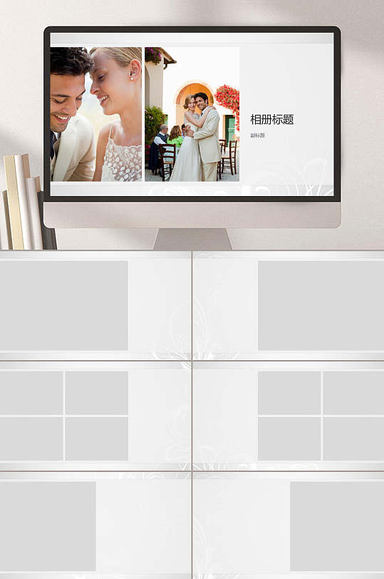 婚礼婚纱照相册ppt模板
