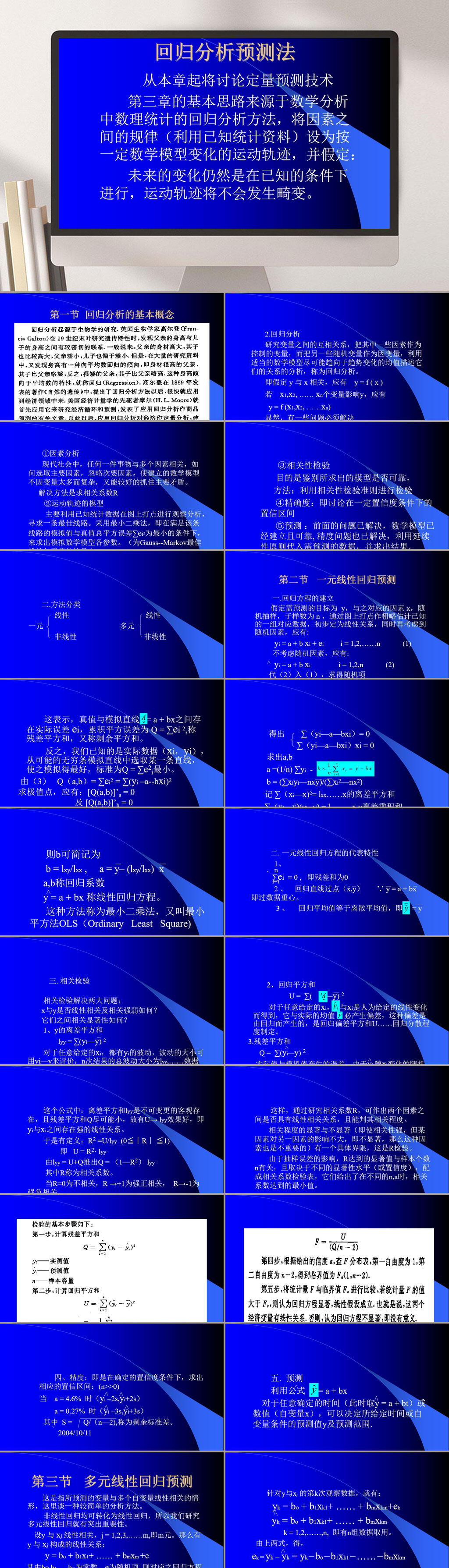 回归分析预测法PPT模板素材