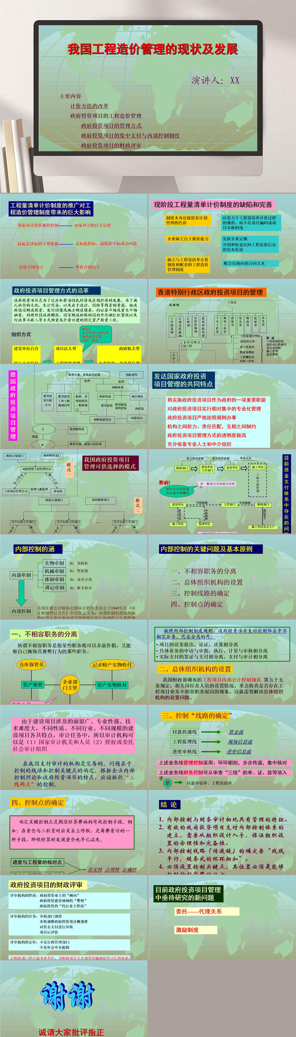 工程造价管理的现状及发展PPT模板素材