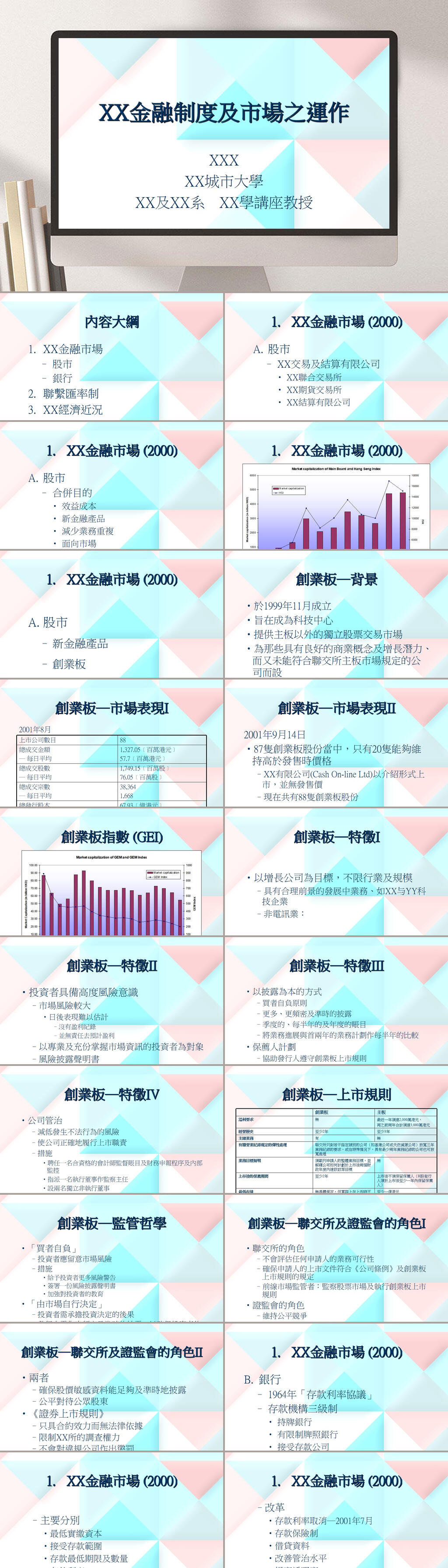 金融制度及市场之运作PPT模板素材