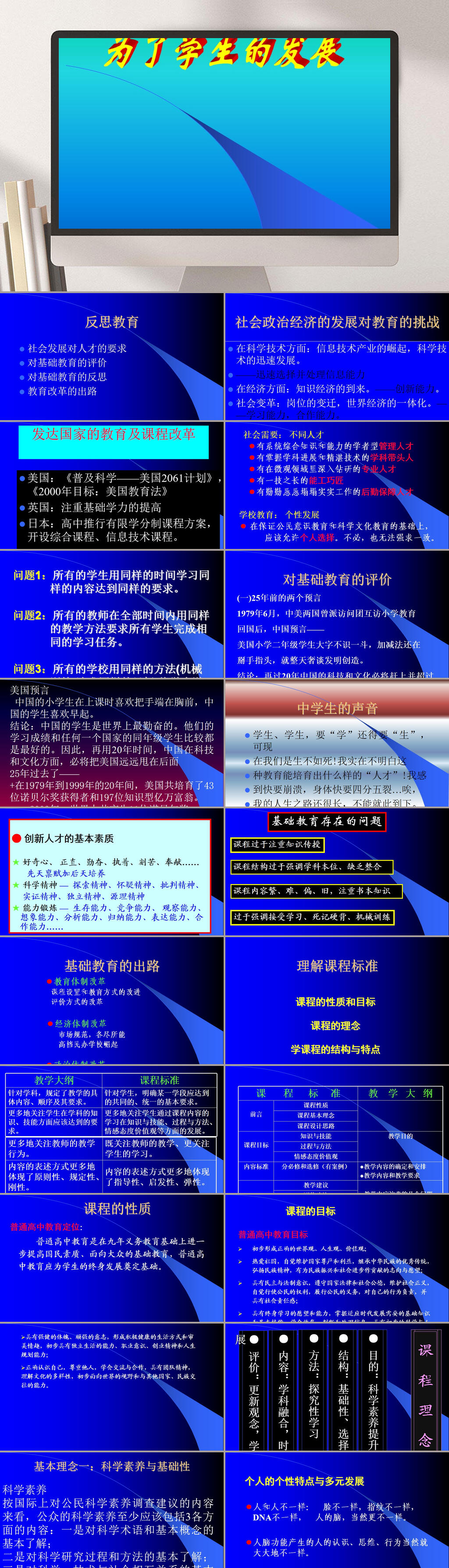 为了学生的发展PPT模板素材
