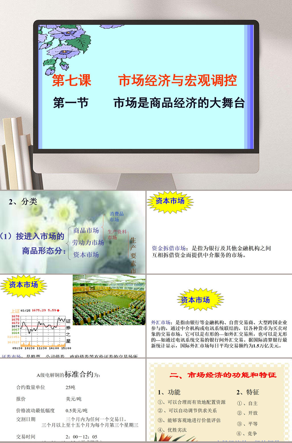 市场经济与宏观调控PPT模板素材