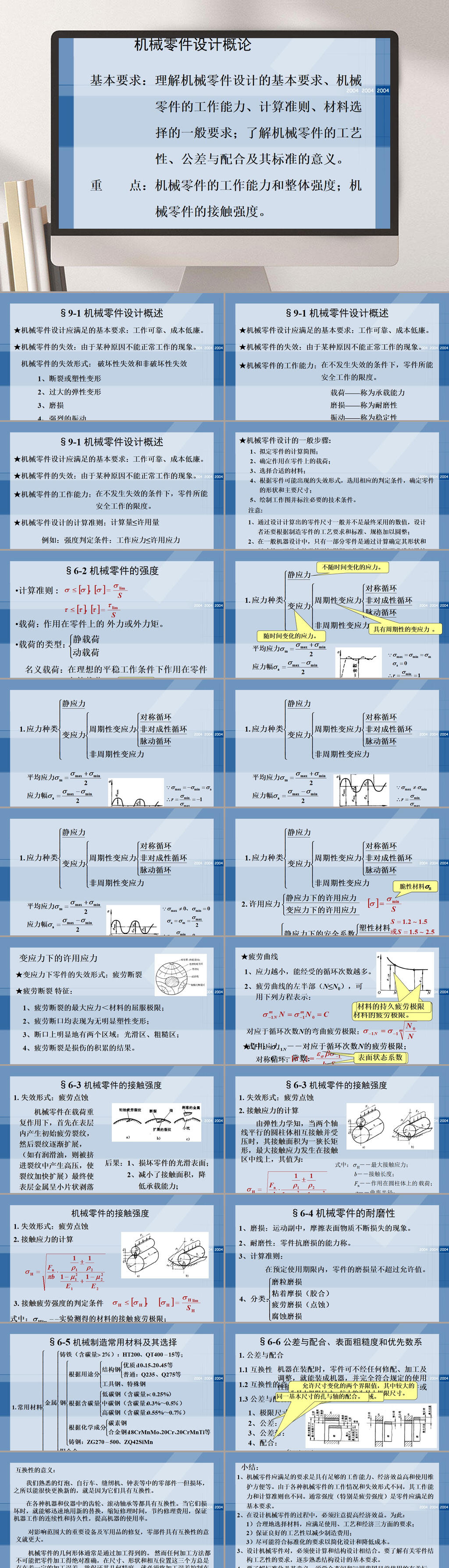 机械零件设计概论PPT模板素材
