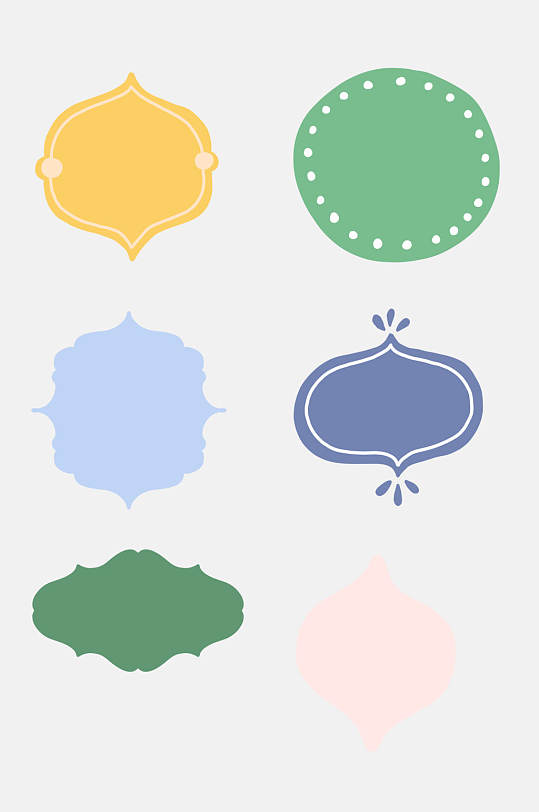 欧式边框可爱卡通免抠元素