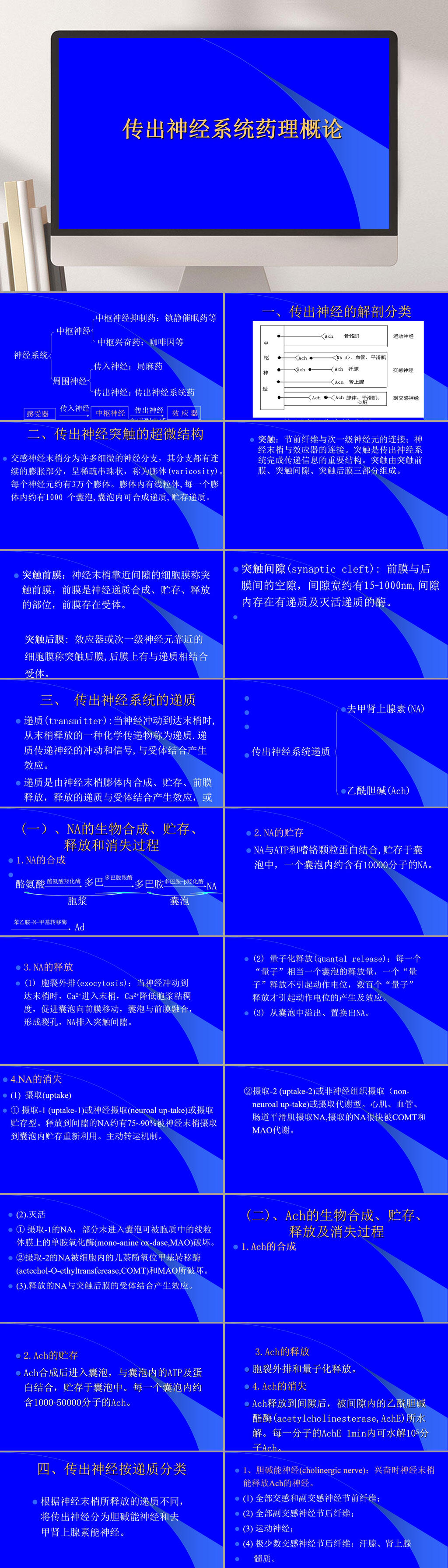 传出神经系统药理概论PPT模板素材