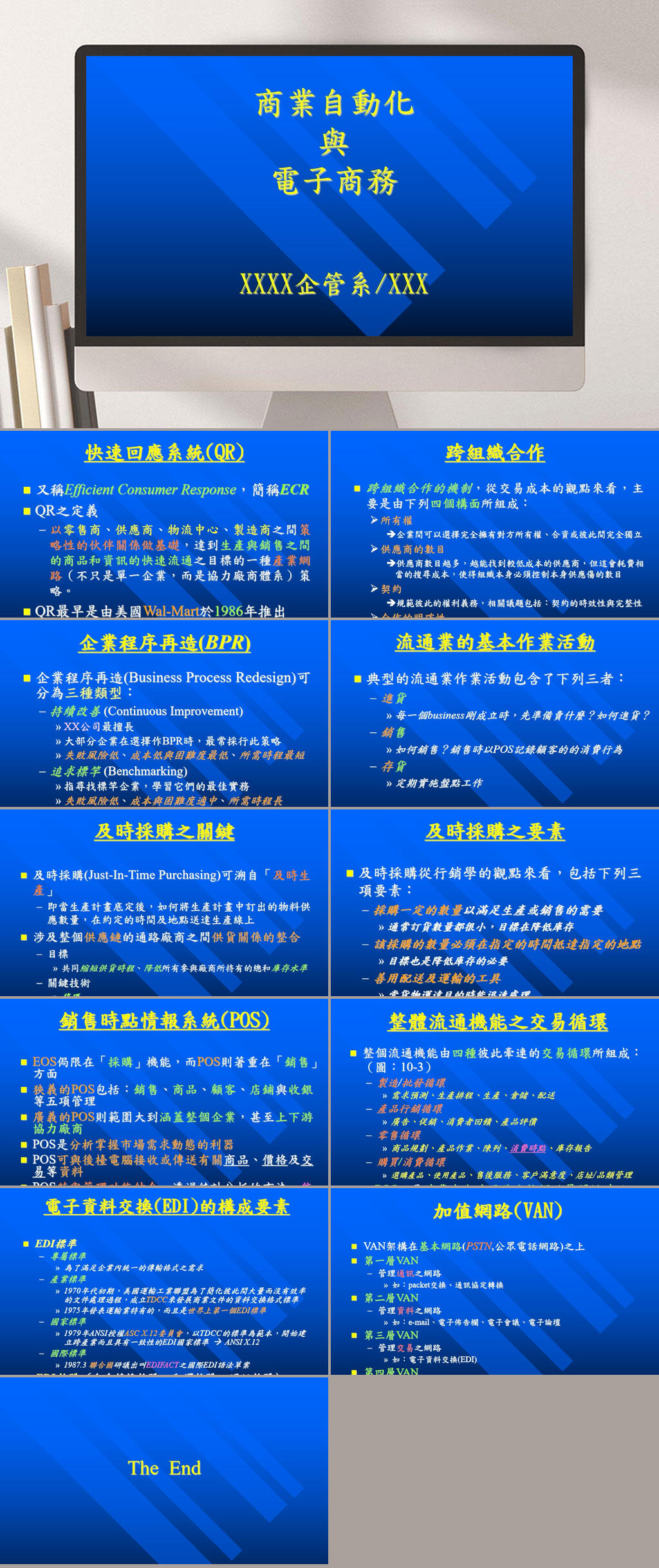 商业自动化与电子商务PPT模板素材