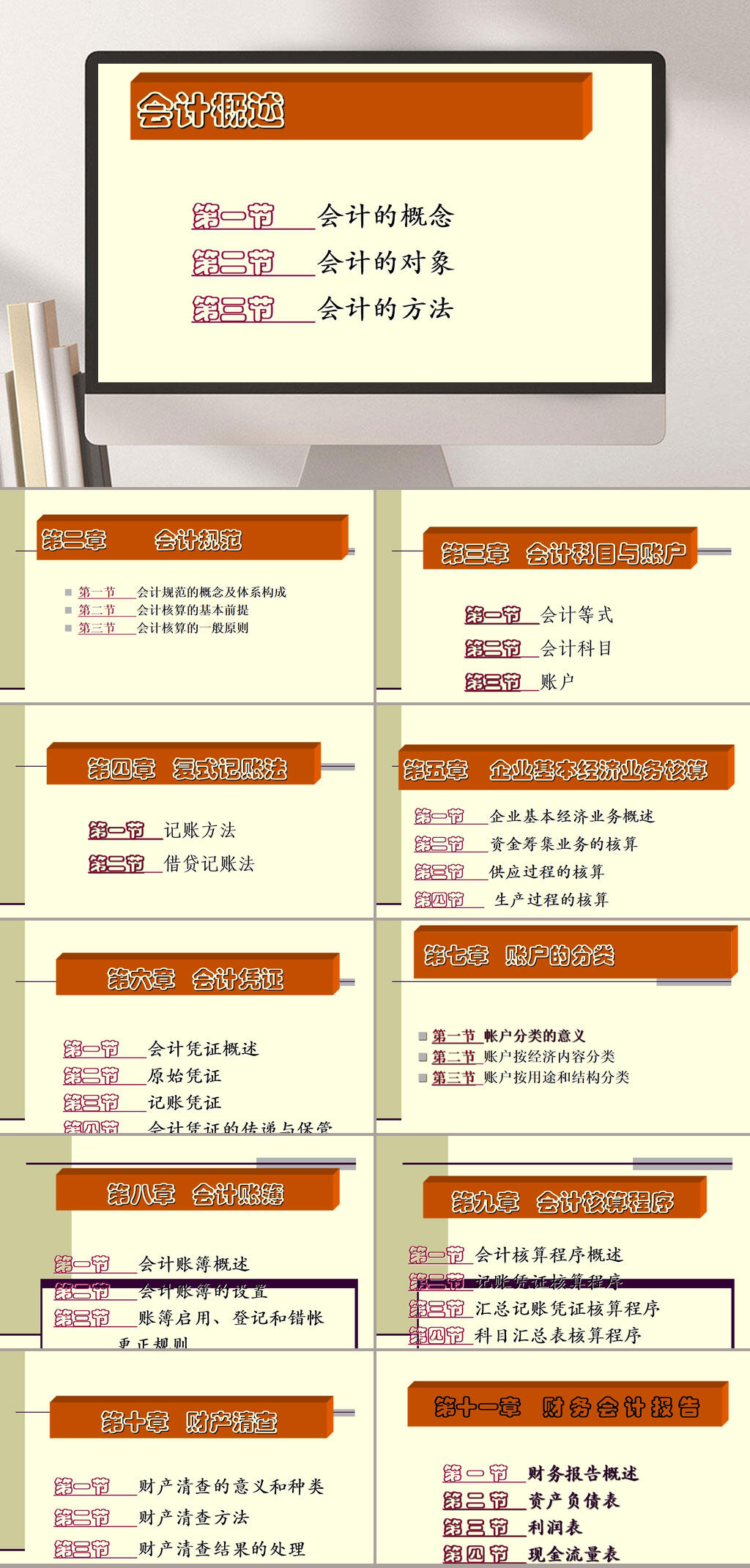 会计概述PPT模板素材