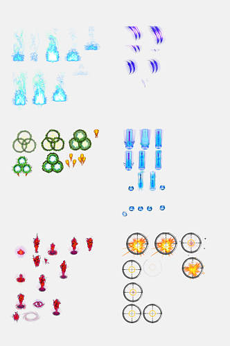 免抠元素卡通特效攻击光效元素素材