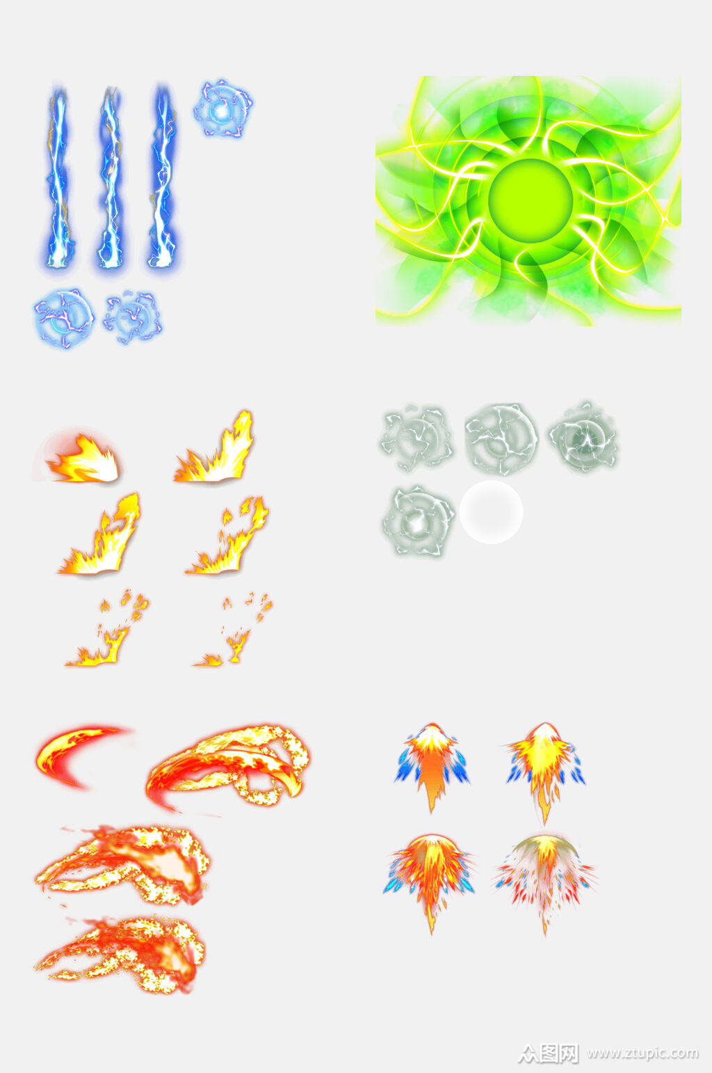 炫酷特效攻击光效元素素材素材