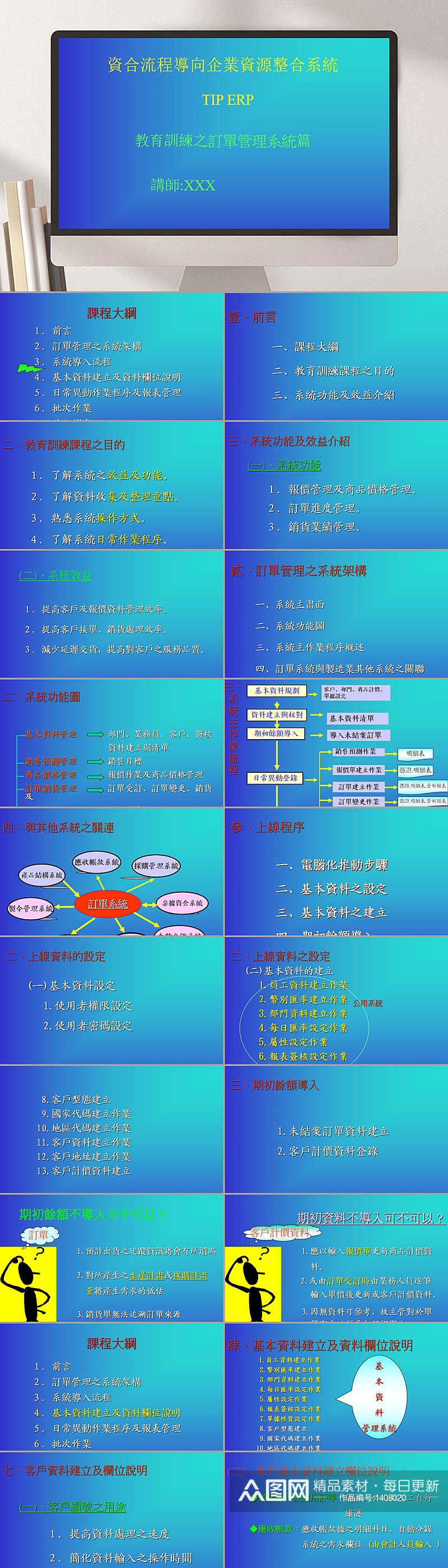 企業資源整合系統PPT模板素材