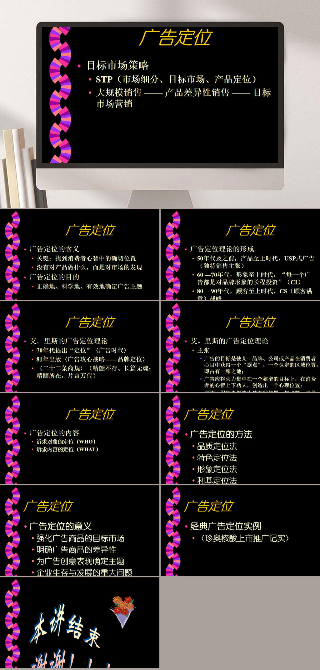 广告定位PPT模板素材