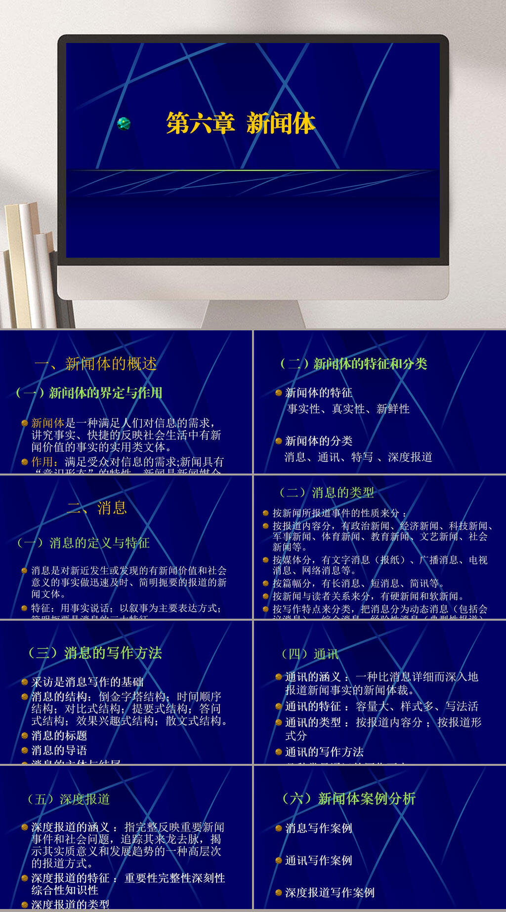 新闻体的概述PPT模板素材