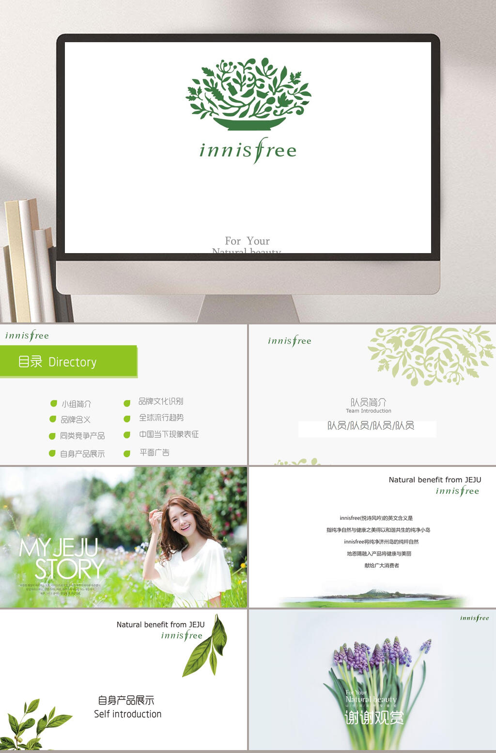 化妆品营销案例幻灯片PPT模板素材