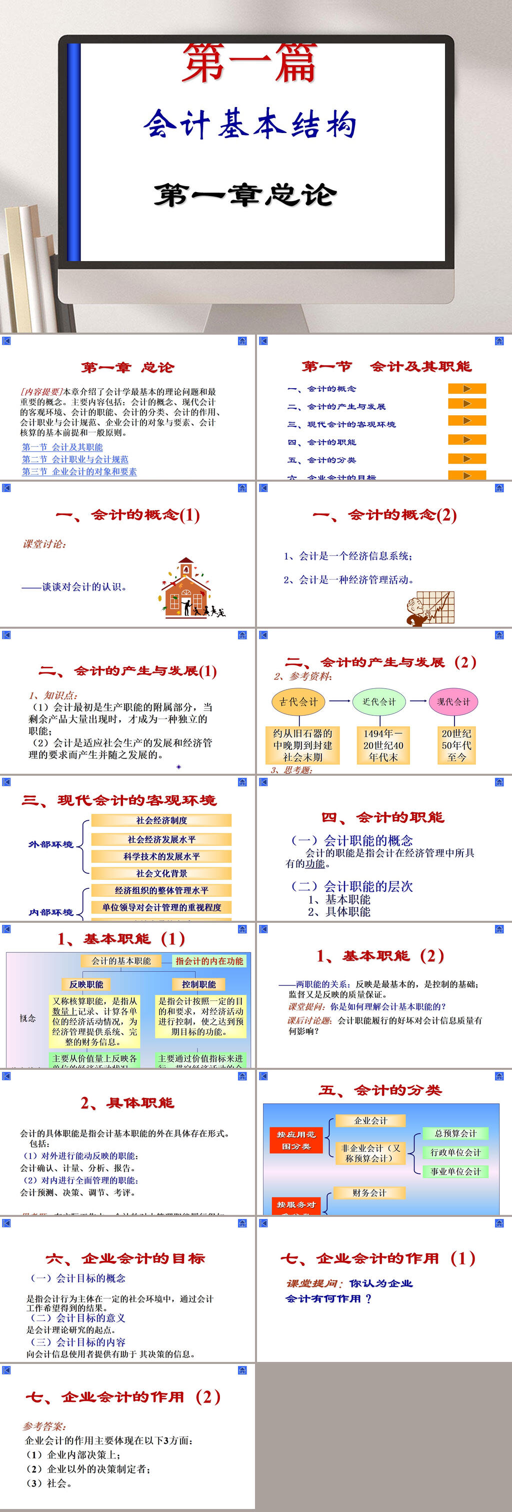 会计基本结构PPT模板素材