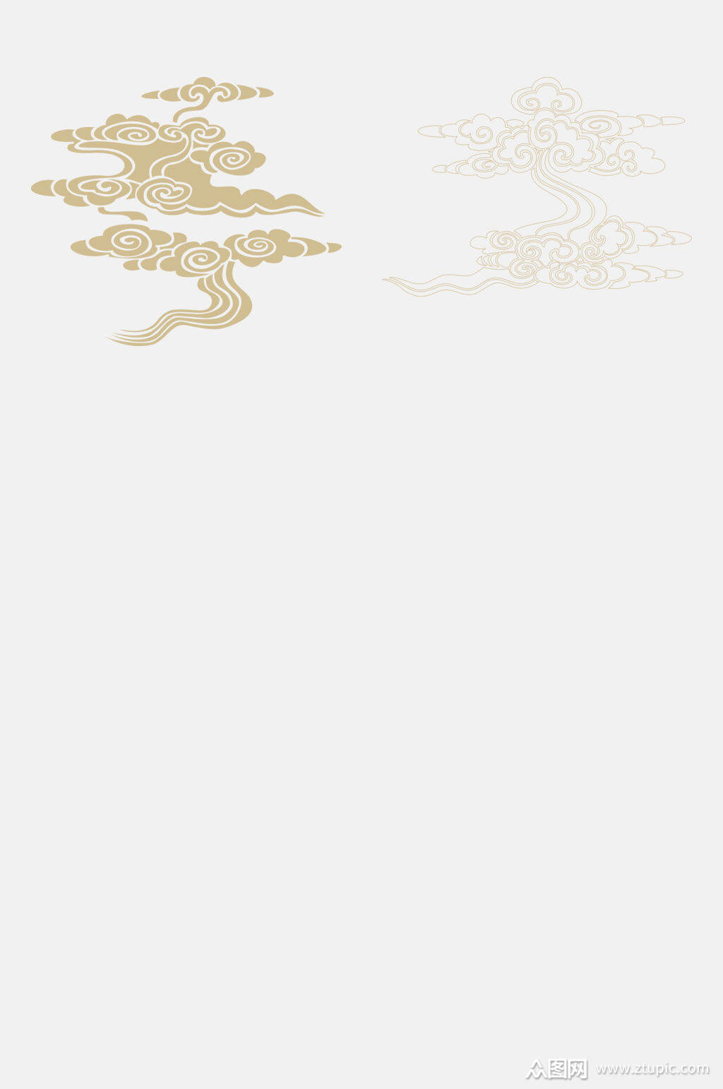 金色中国风古风祥云免扣元素模板下载-编号1663770-众图网