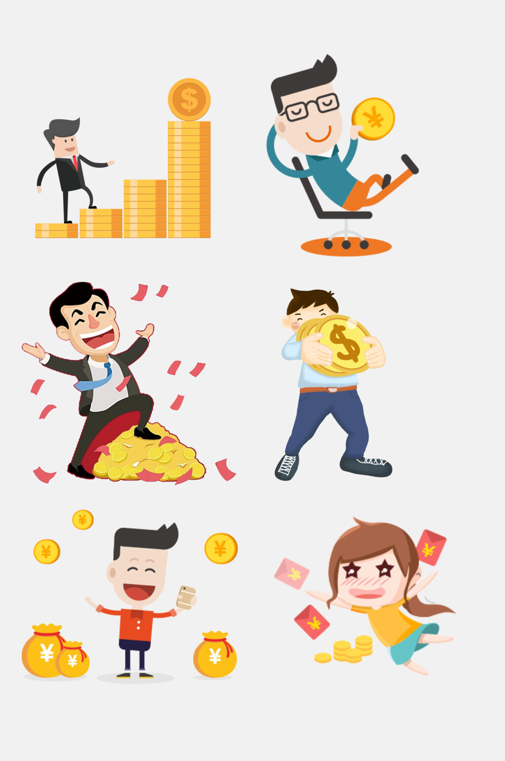 金币财宝元素素材素材