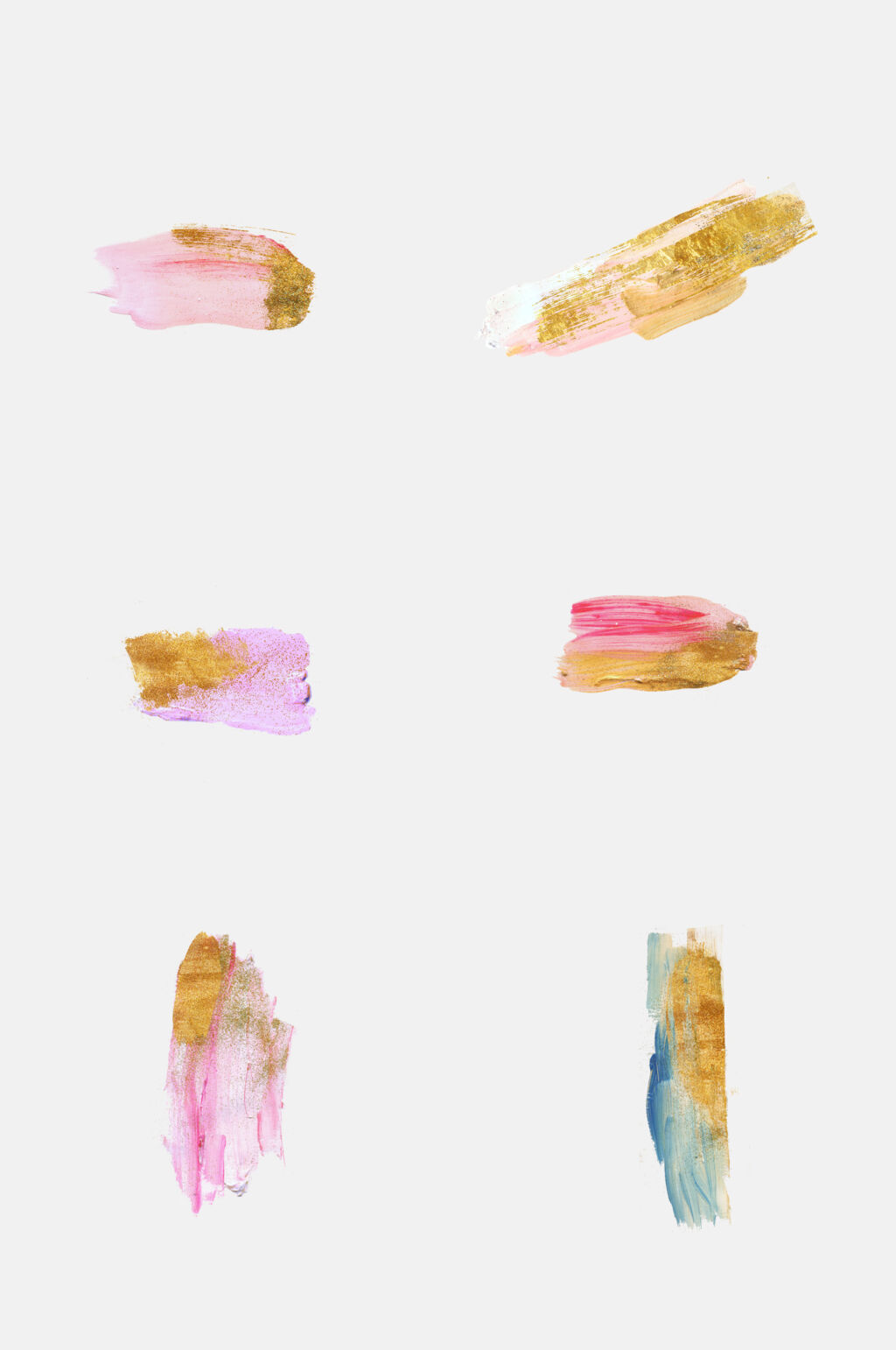 彩色油画笔触元素素材素材