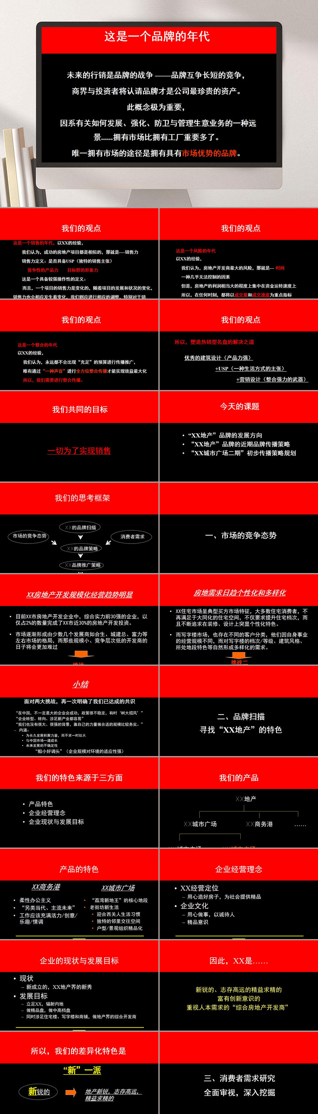 新光地产品牌提案PPT模板素材