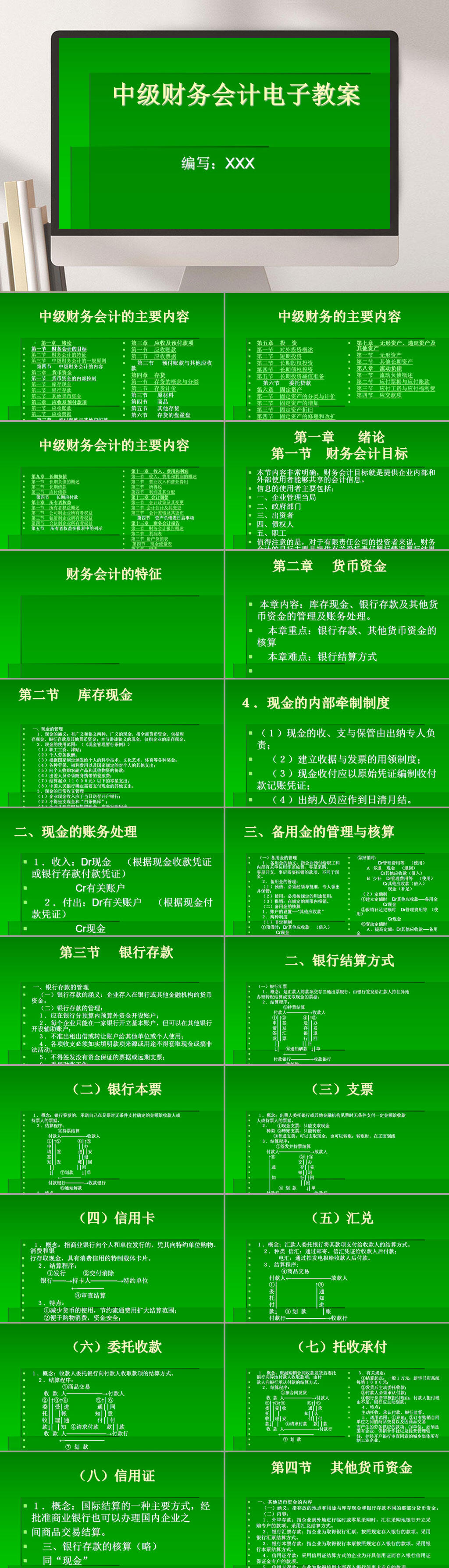 中级财务会计PPT模板素材